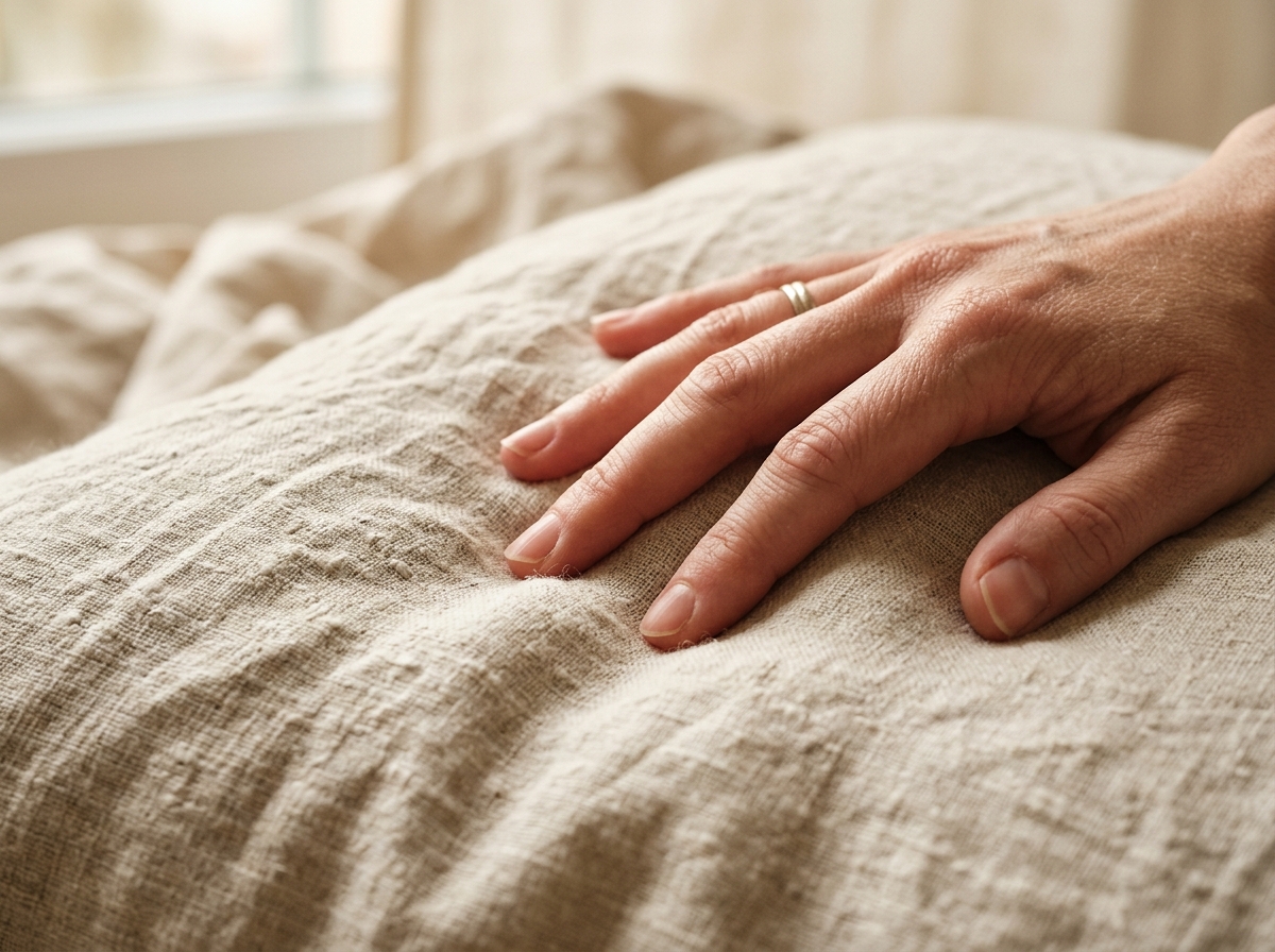 Macro tactile linen texture